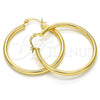 Oro Laminado Medium Hoop, Gold Filled Style Hollow Design, Polished, Golden Finish, 5.134.023.35