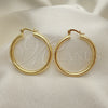 Oro Laminado Medium Hoop, Gold Filled Style Hollow Design, Polished, Golden Finish, 5.134.023.35