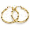 Oro Laminado Medium Hoop, Gold Filled Style Hollow Design, Polished, Golden Finish, 5.134.023.35