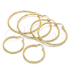 Oro Laminado Medium Hoop, Gold Filled Style Hollow Design, Polished, Golden Finish, 5.134.023.35