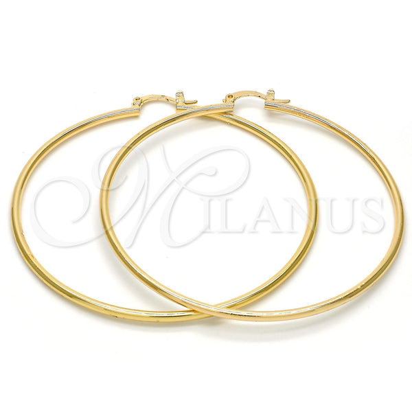 Oro Laminado Large Hoop, Gold Filled Style Polished, Golden Finish, 5.134.004.60