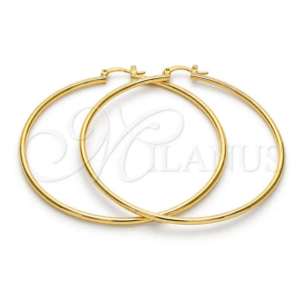 Oro Laminado Large Hoop, Gold Filled Style Polished, Golden Finish, 5.134.004.60