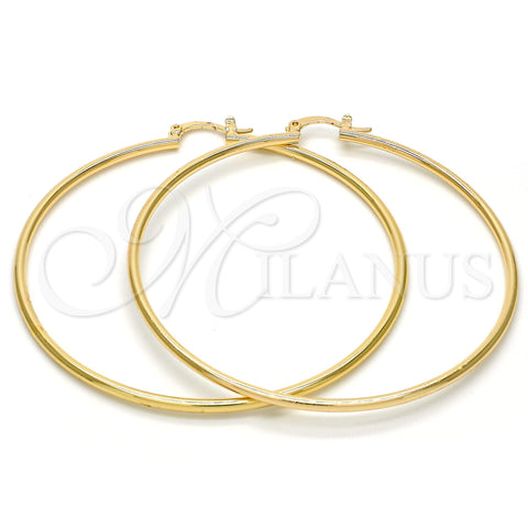 Oro Laminado Large Hoop, Gold Filled Style Polished, Golden Finish, 5.134.004.60