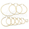 Oro Laminado Large Hoop, Gold Filled Style Polished, Golden Finish, 5.134.004.60