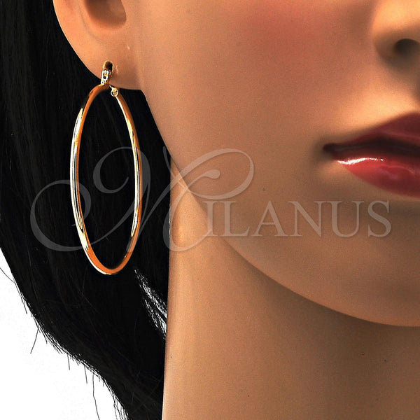 Oro Laminado Medium Hoop, Gold Filled Style Polished, Golden Finish, 5.134.007.45