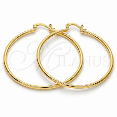 Oro Laminado Medium Hoop, Gold Filled Style Polished, Golden Finish, 5.134.007.45