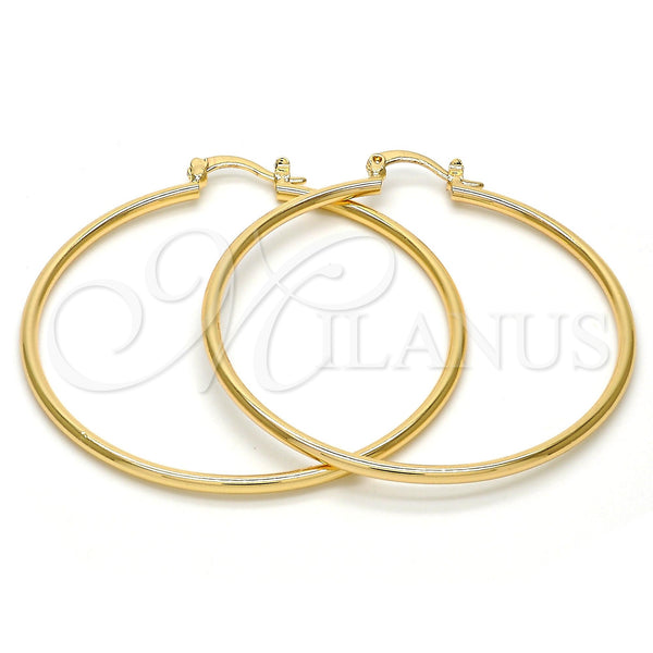Oro Laminado Medium Hoop, Gold Filled Style Polished, Golden Finish, 5.134.007.45