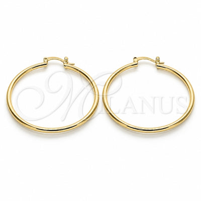 Oro Laminado Medium Hoop, Gold Filled Style Polished, Golden Finish, 5.134.009.35