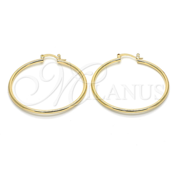 Oro Laminado Medium Hoop, Gold Filled Style Polished, Golden Finish, 5.134.009.35