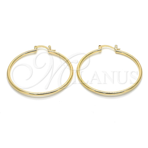 Oro Laminado Medium Hoop, Gold Filled Style Polished, Golden Finish, 5.134.009.35