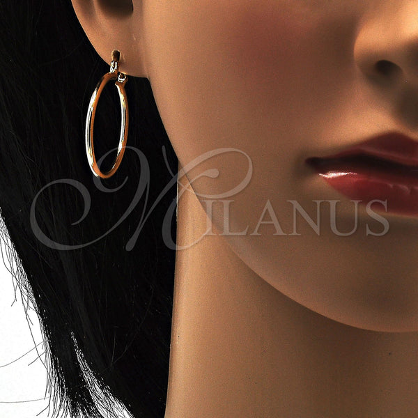 Oro Laminado Medium Hoop, Gold Filled Style Polished, Golden Finish, 5.134.011.25