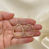 Oro Laminado Medium Hoop, Gold Filled Style Polished, Golden Finish, 5.134.011.25