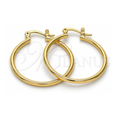 Oro Laminado Medium Hoop, Gold Filled Style Polished, Golden Finish, 5.134.011.25