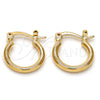 Oro Laminado Children Hoop, Gold Filled Style Polished, Golden Finish, 5.134.014.10