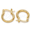 Oro Laminado Children Hoop, Gold Filled Style Polished, Golden Finish, 5.134.014.10