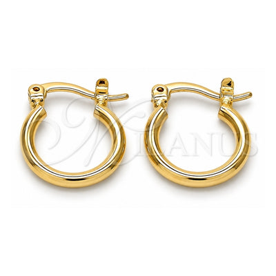 Oro Laminado Children Hoop, Gold Filled Style Polished, Golden Finish, 5.134.014.10