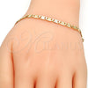 Oro Laminado Basic Bracelet, Gold Filled Style Mariner Design, Diamond Cutting Finish, Golden Finish, 5.222.030.07 (0.80 Gauge, 04 MM Thickness, 7 Inches Length)