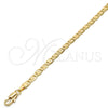 Oro Laminado Basic Bracelet, Gold Filled Style Mariner Design, Diamond Cutting Finish, Golden Finish, 5.222.030.07 (0.80 Gauge, 04 MM Thickness, 7 Inches Length)
