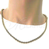 Oro Laminado Basic Necklace, Gold Filled Style Rope Design, Polished, Golden Finish, 5.222.033.24 (05 MM Thickness, 24 Inches Length)