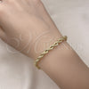 Oro Laminado Basic Bracelet, Gold Filled Style Rope Design, Polished, Golden Finish, 5.222.033.08 (05 MM Thickness, 8 Inches Length)