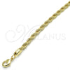 Oro Laminado Basic Bracelet, Gold Filled Style Rope Design, Polished, Golden Finish, 5.222.033.08 (05 MM Thickness, 8 Inches Length)