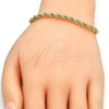 Oro Laminado Basic Bracelet, Gold Filled Style Rope Design, Polished, Golden Finish, 5.222.034.08