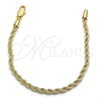 Oro Laminado Basic Bracelet, Gold Filled Style Rope Design, Polished, Golden Finish, 5.222.034.08