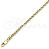 Oro Laminado Basic Bracelet, Gold Filled Style Rope Design, Polished, Golden Finish, 5.222.034.08 (04 MM Thickness, 8 Inches Length)