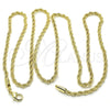 Oro Laminado Basic Necklace, Gold Filled Style Rope Design, Polished, Golden Finish, 5.222.035.30 (03 MM Thickness, 30 Inches Length)
