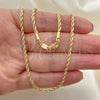 Oro Laminado Basic Necklace, Gold Filled Style Rope Design, Polished, Golden Finish, 5.222.036.28 (02 MM Thickness, 28 Inches Length)