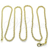 Oro Laminado Basic Necklace, Gold Filled Style Rope Design, Polished, Golden Finish, 5.222.036.28 (02 MM Thickness, 28 Inches Length)