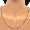 Oro Laminado Basic Necklace, Gold Filled Style Rope Design, Polished, Golden Finish, 5.222.036.30 (02 MM Thickness, 30 Inches Length)