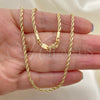 Oro Laminado Basic Necklace, Gold Filled Style Rope Design, Polished, Golden Finish, 5.222.036.30 (02 MM Thickness, 30 Inches Length)