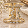Oro Laminado Multi Stone Ring, Gold Filled Style with White Cubic Zirconia, Polished, Golden Finish, 01.167.0002.08 (Size 8)