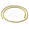 Oro Laminado Basic Necklace, Gold Filled Style Rope Design, Polished, Golden Finish, 5.222.034.18 (04 MM Thickness, 18 Inches Length)