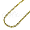 Oro Laminado Basic Necklace, Gold Filled Style Rope Design, Polished, Golden Finish, 5.222.034.22 (04 MM Thickness, 22 Inches Length)