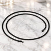 Stainless Steel Basic Necklace, Miami Cuban Design, Black Polished, Black Rhodium Finish, 04.113.1741.30 (30 Inches Length)