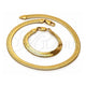 Oro Laminado Necklace and Bracelet, Gold Filled Style Herringbone Design, Polished, Golden Finish, 5.221.004.24