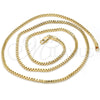 Oro Laminado Basic Necklace, Gold Filled Style Box Design, Polished, Golden Finish, 5.222.038.24 (02 MM Thickness, 24 Inches Length)