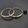 Oro Laminado Large Hoop, Gold Filled Style Polished, Tricolor, 107.007