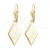 Oro Laminado Dangle Earring, Gold Filled Style Filigree Design, Polished, Golden Finish, 5.069.010