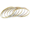 Oro Laminado Semanario Bangle, Gold Filled Style Polished, Tricolor, 5.232.005.05 (04 MM Thickness, Size 5 (2.50 Diameter))