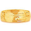 Oro Laminado Wedding Ring, Gold Filled Style Diamond Cutting Finish, Golden Finish, 5.164.032.06 (Size 6)