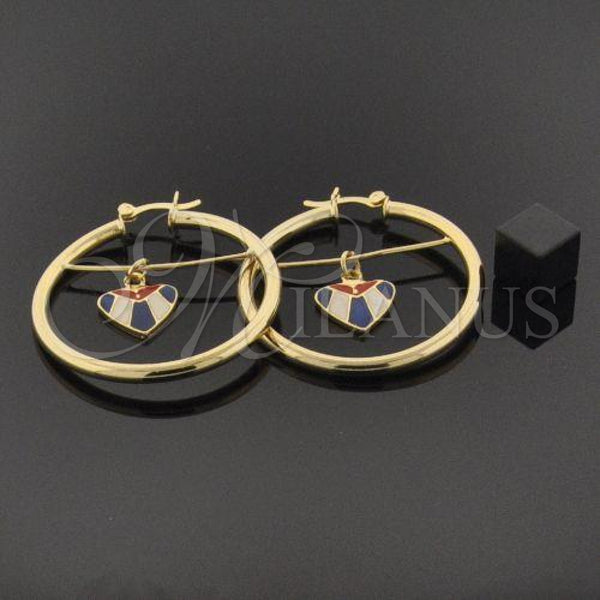 Oro Laminado Medium Hoop, Gold Filled Style Polished, Golden Finish, 35.011