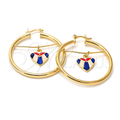 Oro Laminado Medium Hoop, Gold Filled Style Polished, Golden Finish, 35.011 for wholesale, main product view
