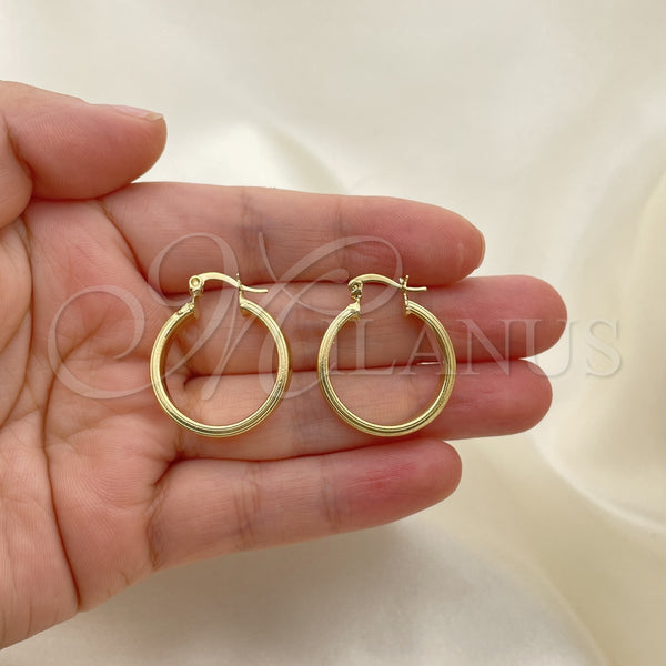 Oro Laminado Small Hoop, Gold Filled Style Polished, Golden Finish, 5.136.019.25