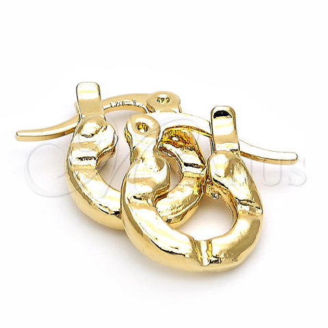 Oro Laminado Children Hoop, Gold Filled Style Diamond Cutting Finish, Golden Finish, 5.159.080