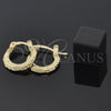 Oro Laminado Children Hoop, Gold Filled Style Flower Design, Diamond Cutting Finish, Golden Finish, 5.159.054