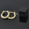 Oro Laminado Children Hoop, Gold Filled Style Flower Design, Diamond Cutting Finish, Golden Finish, 5.159.054
