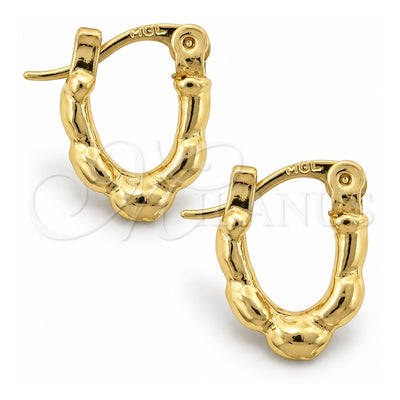 Oro Laminado Children Hoop, Gold Filled Style Diamond Cutting Finish, Golden Finish, 5.159.083
